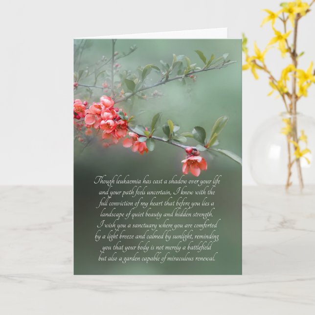 Leukemi Återhämtnings Quince Blommor Kort (Gul blomma)