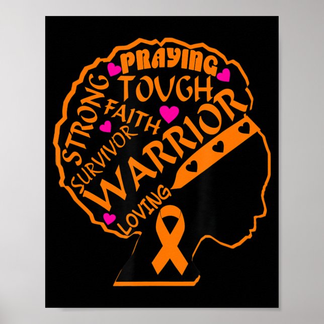 Leukemi Awareness African American Black Mo Poster (Framsidan)