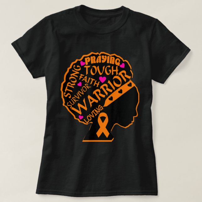 Leukemi Awareness African American Black Mo T Shirt (Design framsida)