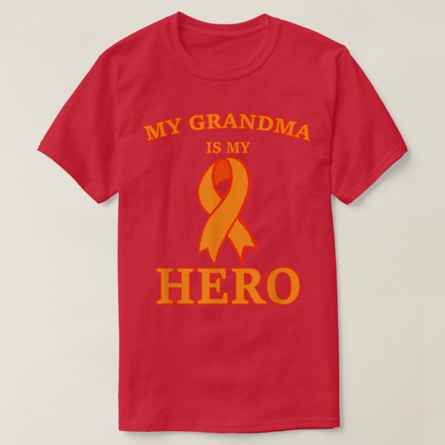 Leukemi Awareness är My Grandma är My Hero Support T Shirt (Design framsida)