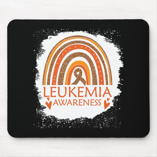 Leukemi Awareness Bleached Rainbow Orange Ribbon Musmatta (Framsidan)