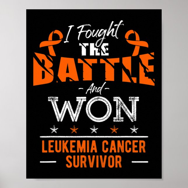 Leukemi Awareness Cancer Survivor Fighter Poster (Framsidan)