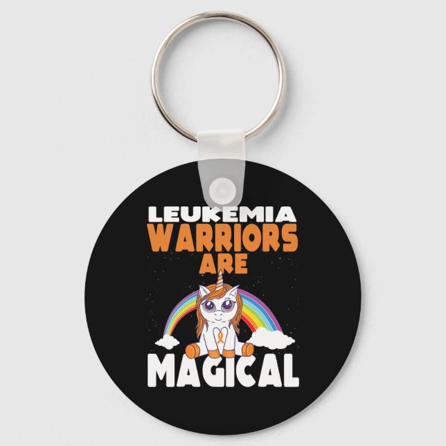 Leukemi Awareness Cute Magic Unicorn Blood Canc Nyckelring (Framsida)