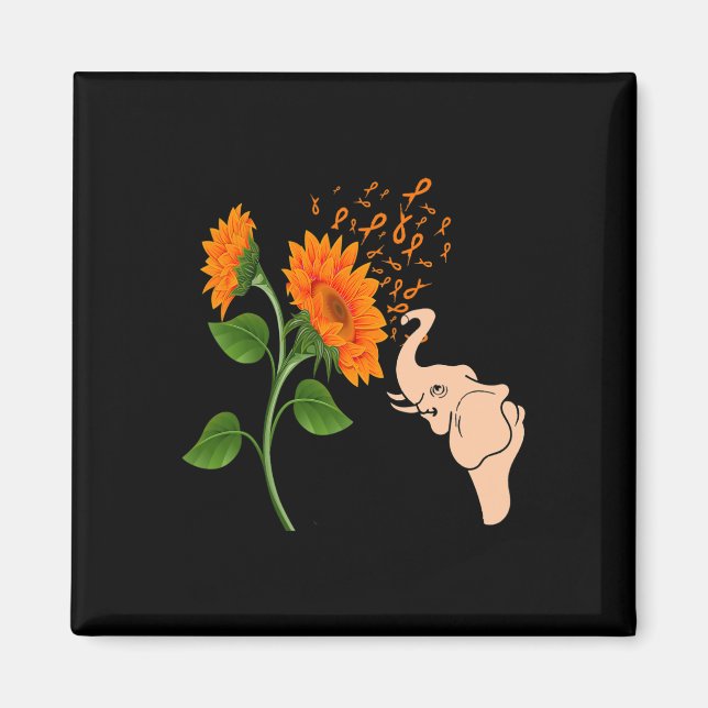 Leukemi Awareness Flower Magnet (Framsidan)