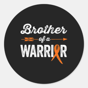 Leukemi Awareness for Family Brother of a Warrio Runt Klistermärke