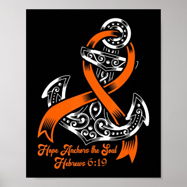 Leukemi Awareness Hope Anchors, Soul Hebrews Poster (Framsidan)