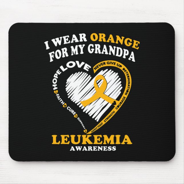 Leukemi Awareness - I Bära Orange for My Grandpa Musmatta (Framsidan)