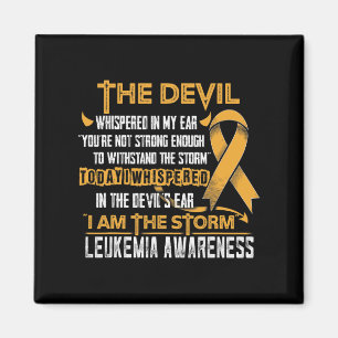 Leukemi Awareness Jag är Storm Djävulen Magnet