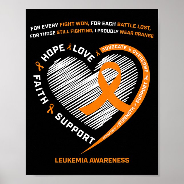 Leukemi Awareness Manar Women Kids Family Leukemi Poster (Framsidan)