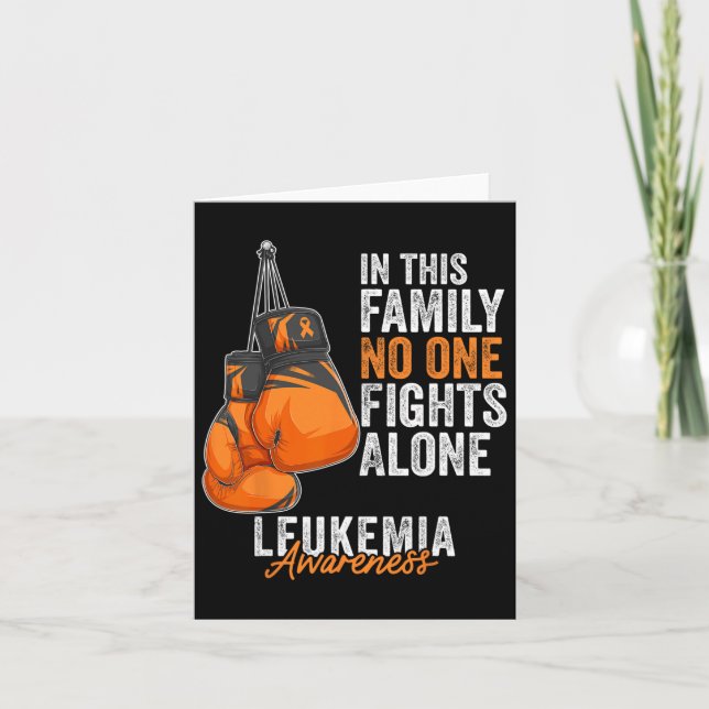 Leukemi Awareness Month Boxing Glove Orange Ribb Kort (Framsida)