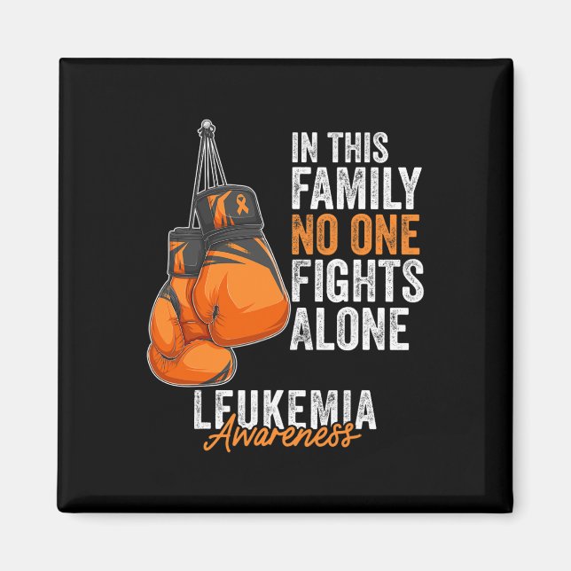 Leukemi Awareness Month Boxing Glove Orange Ribb Magnet (Framsidan)