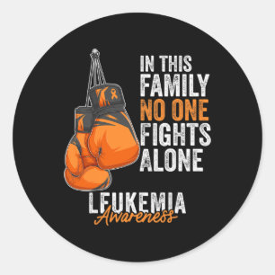 Leukemi Awareness Month Boxing Glove Orange Ribb Runt Klistermärke