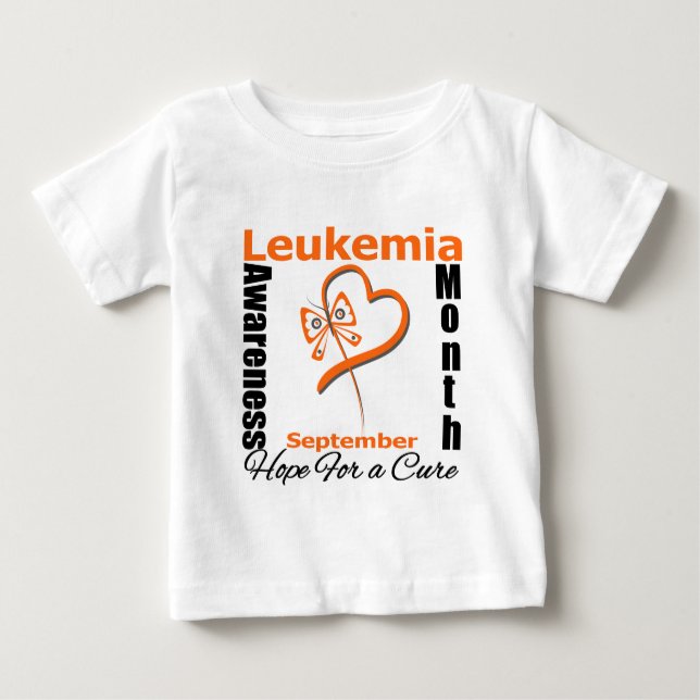 Leukemi Awareness Month Butterfly Heart Tee (Framsida)