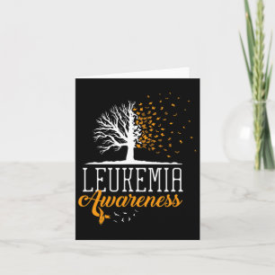 Leukemi Awareness Month Butterfly Träd Blood Canc Kort