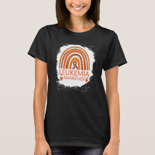Leukemi Awareness Rainbow Orange Ribbon För manar  T Shirt