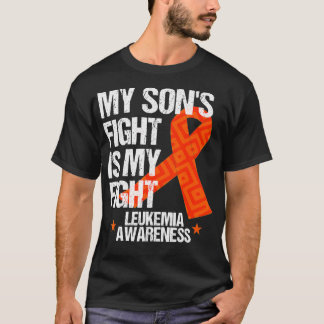 Leukemi Awareness Son Fight Orange Ribbon Gift T Shirt