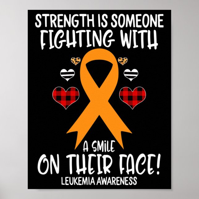 Leukemi Awareness Strength kämpar med sjömil Poster (Framsidan)