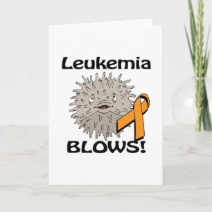 Leukemi Blås medvetandegörande design Kort