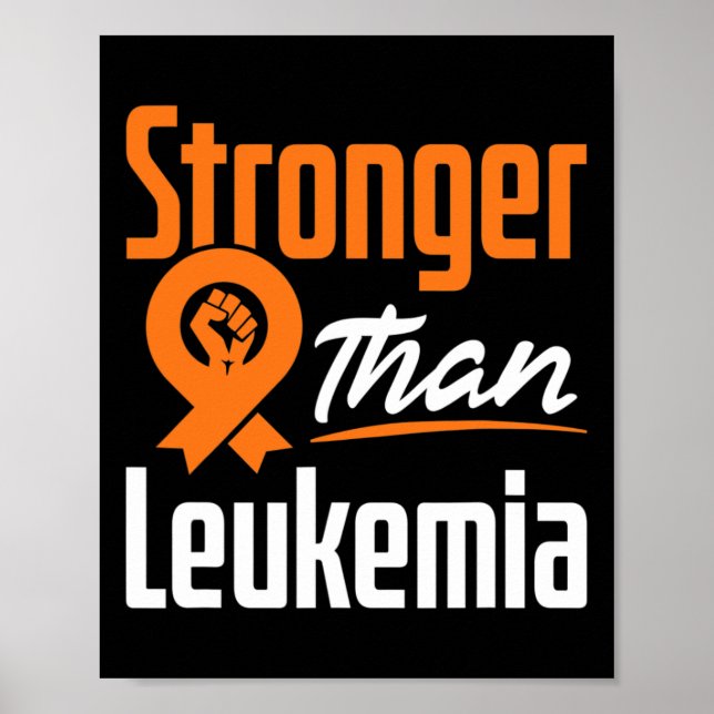 Leukemi Blodcancer Medvetenhet Warrior Fighter St Poster (Framsidan)