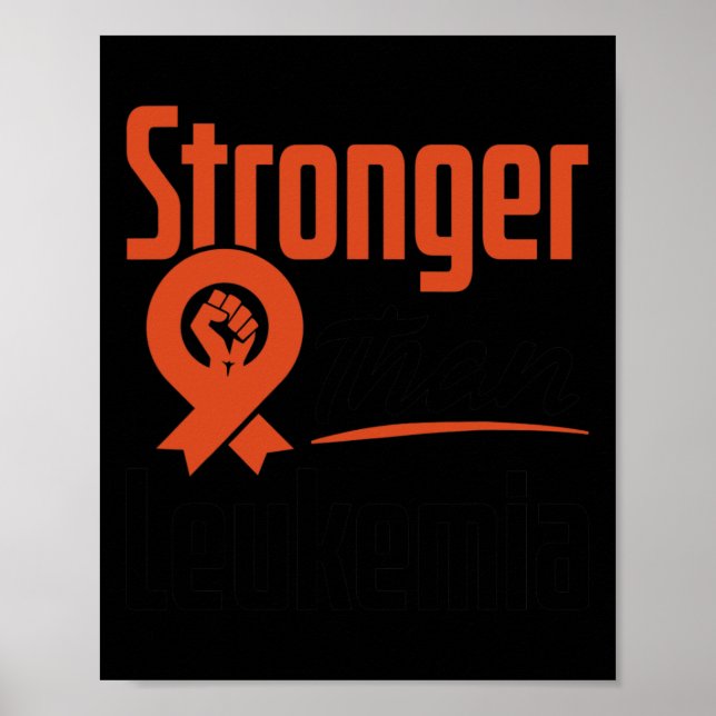 Leukemi Blood Cancer Awareness Stronger Warrior F Poster (Framsidan)