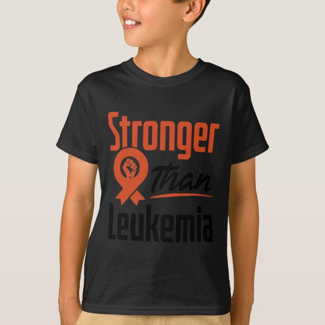 Leukemi Blood Cancer Awareness Stronger Warrior F T Shirt (Framsida)
