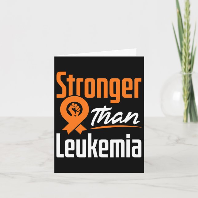 Leukemi Blood Cancer Awareness Warrior Fighter St Kort (Framsida)
