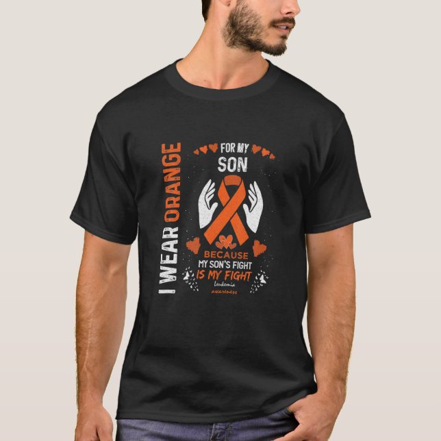 Leukemi Blood Cancer Support I Bära Orange för min T Shirt (Framsida)