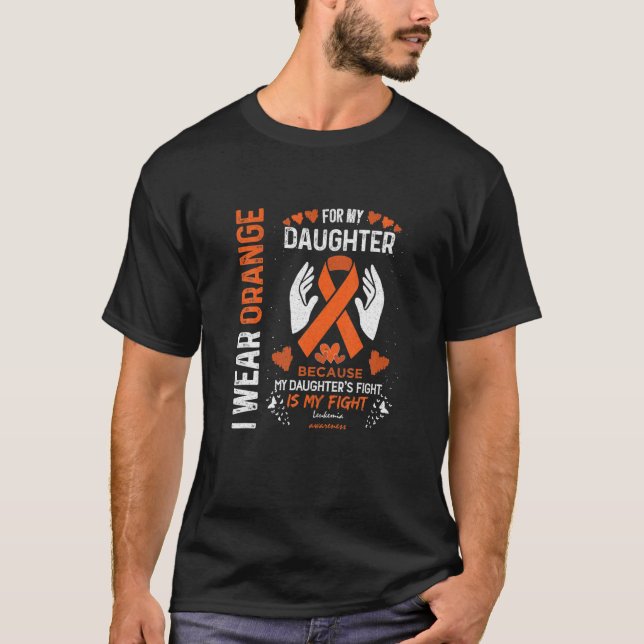 Leukemi Blood Cancer Support I Bära Orange för min T Shirt (Framsida)
