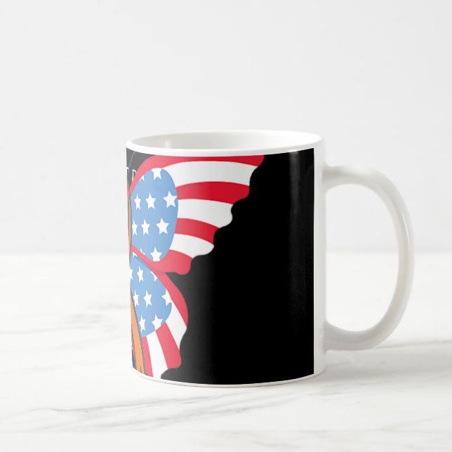 Leukemi Blood Cancer USA American Flagga Independe Kaffemugg (Höger)