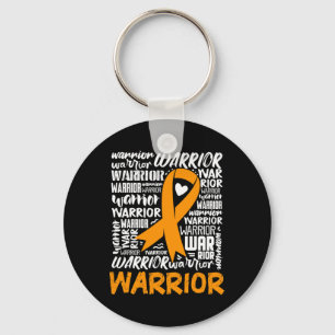 Leukemi Blood Cancer Warrior Orange Ribbon Awaren Nyckelring