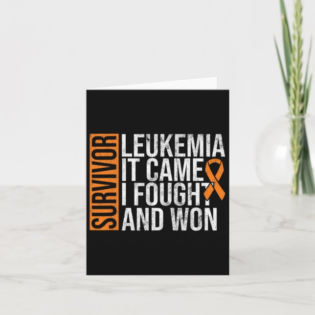 Leukemi Came Fght Won Leukemia Awareness Cancer Kort (Framsida)