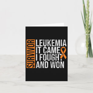 Leukemi Came Fght Won Leukemia Awareness Cancer Kort