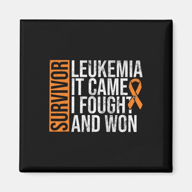 Leukemi Came Fght Won Leukemia Awareness Cancer Magnet (Framsidan)
