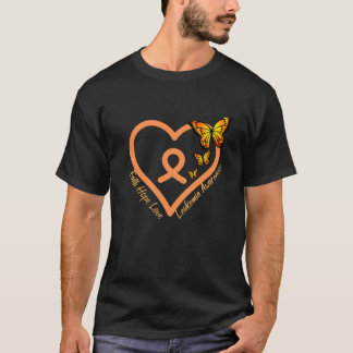 Leukemi Cancer Awareness - Faith Hope Kärlek T Shirt
