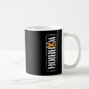 Leukemi Cancer Awareness - Military Warrior Ribbo Kaffemugg