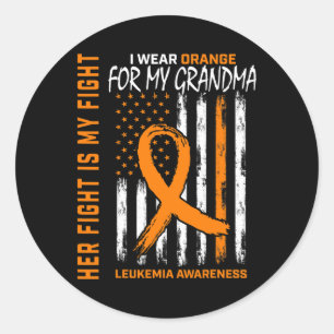 Leukemi Cancer Awareness Products American Flagga Runt Klistermärke