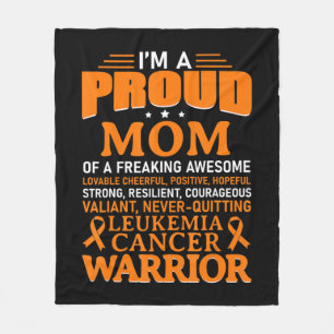 Leukemi Cancer Awareness Survivor Orange Ribbon M Fleecefilt
