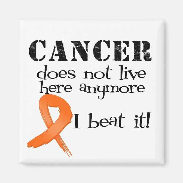 Leukemi Cancer bor inte här längre Magnet (Framsidan)