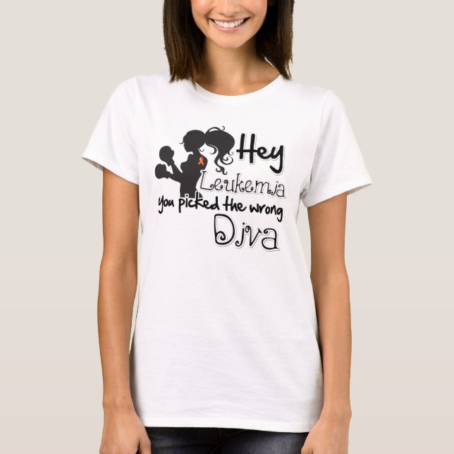 Leukemi Cancer du plockade fel diva T Shirt (Framsida)