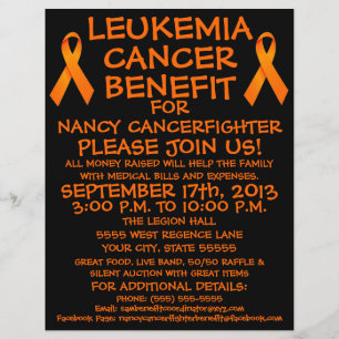 Leukemi Cancer Fighter Fördel Flyer