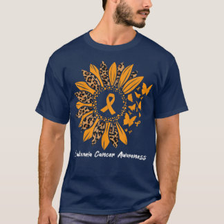 Leukemi Cancer Medvetenhet Solrosblomma Fait T Shirt