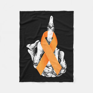 Leukemi Cancer Mitten Finger Leukemi Medvetenhet Fleecefilt