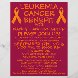 Leukemi Cancer Ribbon Benefit Flyer