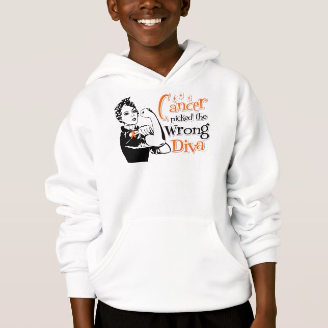 Leukemi Cancer valde fel diva T-shirt (Framsida)