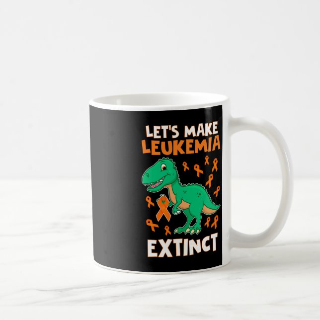 Leukemi Dinosaur Orange Ribbon Hematolog Repti Kaffemugg (Höger)