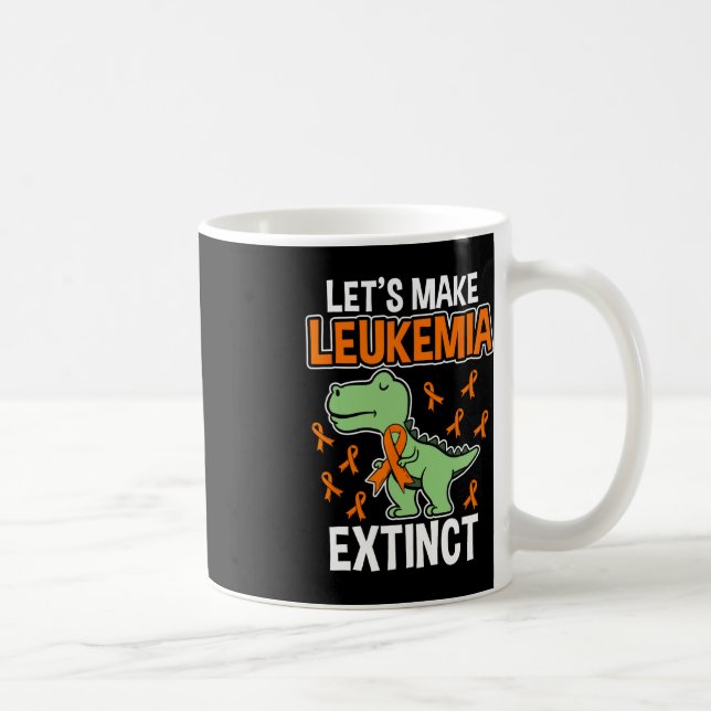 Leukemi Dinosaur Orange Ribbon Hematolog Repti Kaffemugg (Höger)
