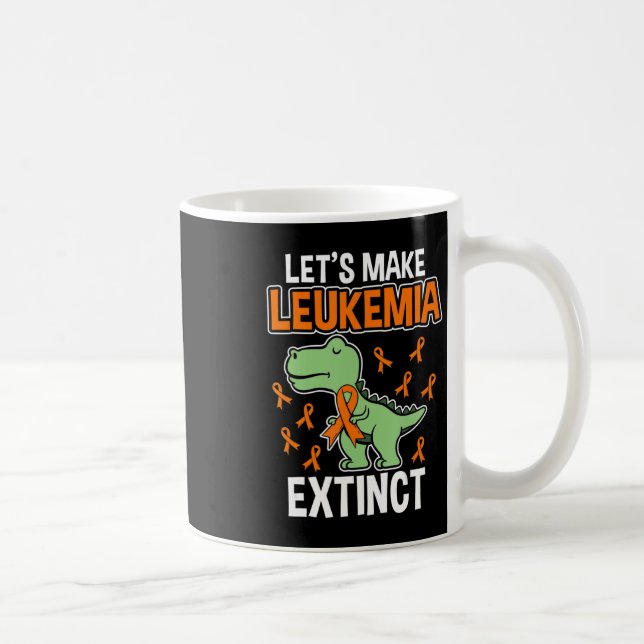 Leukemi Dinosaur Orange Ribbon Hematolog Repti Kaffemugg (Höger)