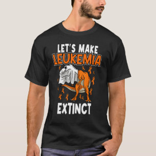 Leukemi Dinosaur Orange Ribbon Hematolog Repti T Shirt