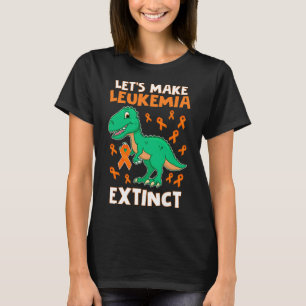 Leukemi Dinosaur Orange Ribbon Hematolog Repti T Shirt