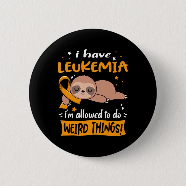Leukemi får göra Konstig Sak Knapp (Framsida)